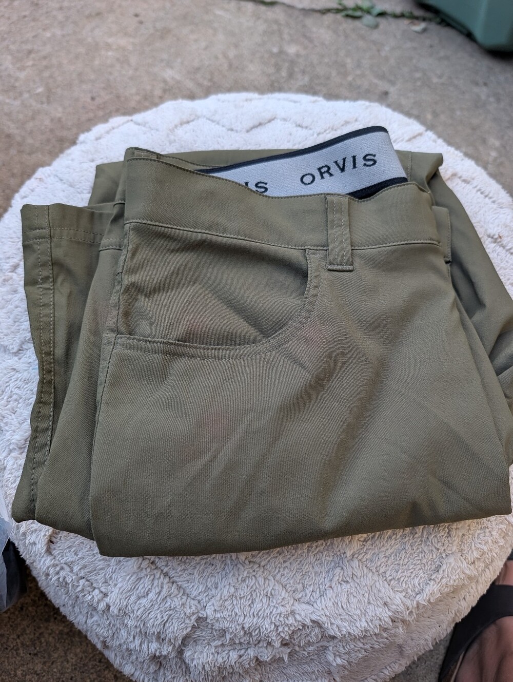 NWOT Men's Orvis Khaki Green Cargo Pants Size 34x30